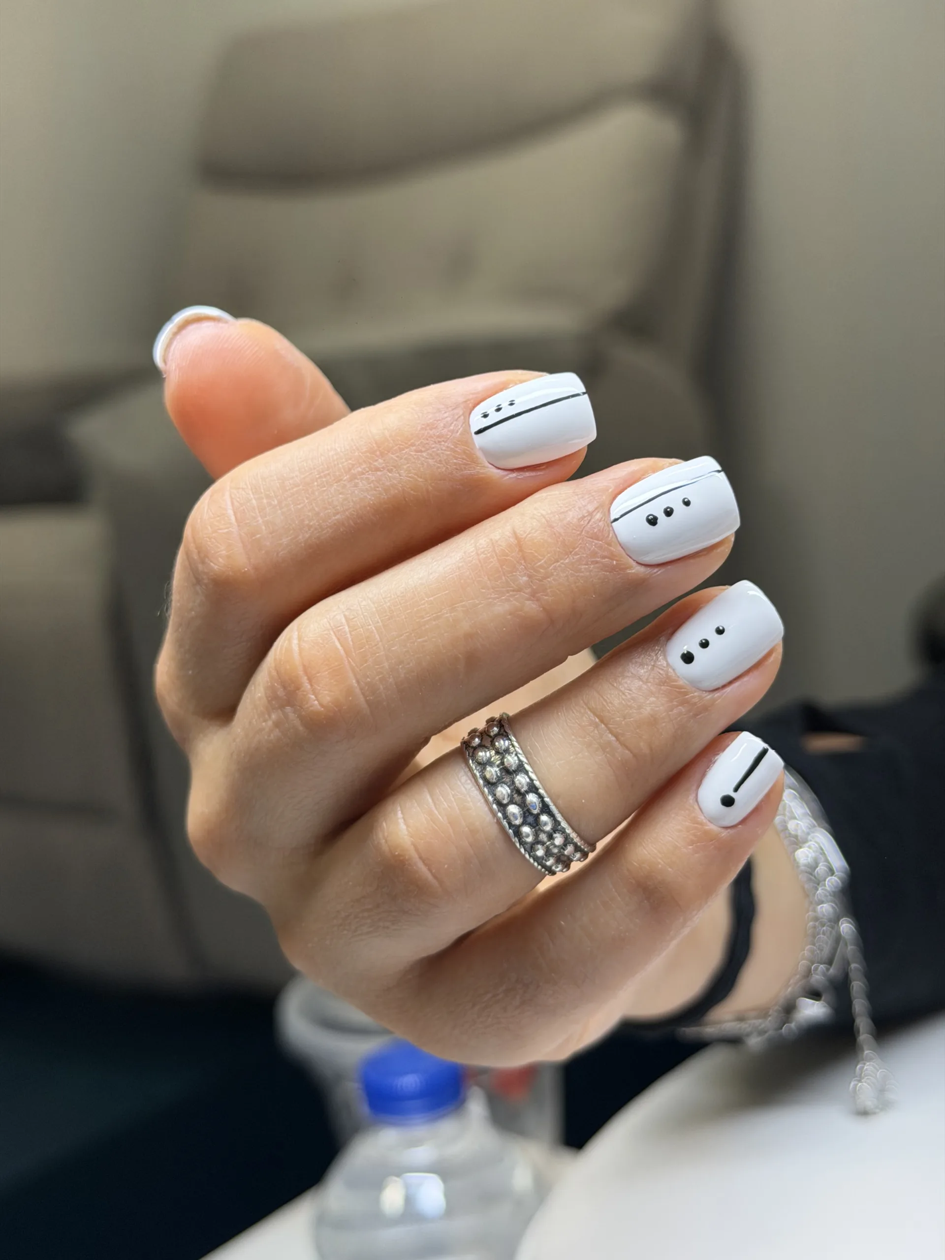 Modern nail design with decorative details
